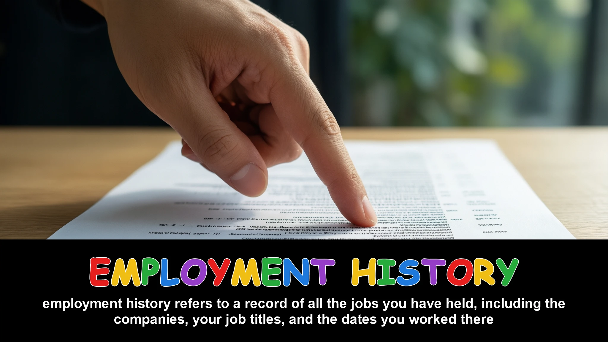 English Illustration for employment history
